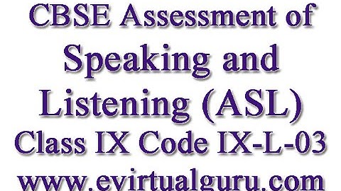 CBSE Assessment of Speaking and Listening (ASL) Class IX Code IX-L-03, For Class 9, Audio 02