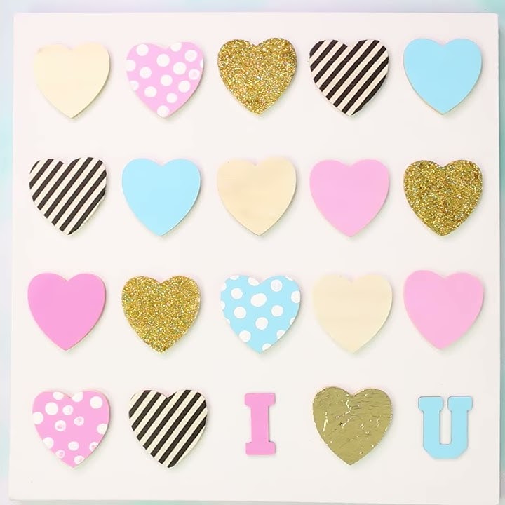 DIY Mini Wooden Heart Canvas