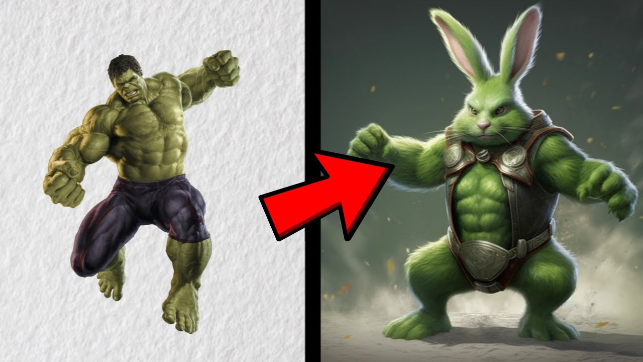 AVENGERS & DC but RABBITS 💥 All Characters - YouTube