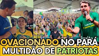 FLÁVIO BOLSONARO SE EMOCIONA EM DISCURSO COM MULTIDÃO DE PATRIOTAS NO PARÁ, VEJA O MOMENTO!