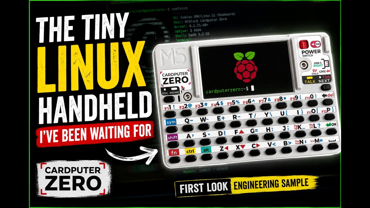 Linux Cardputer Zero The Tiny Linux Handheld I’ve Been Waiting For — Cardputer Zero - YouTube