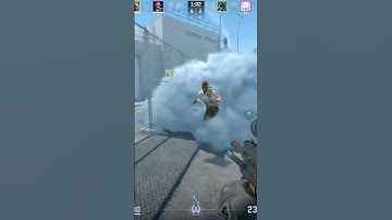 He just pass the smoke with knife #cs2 #nuke