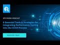 Webinar 6 tools  strategies for integrating performance into the cicd process