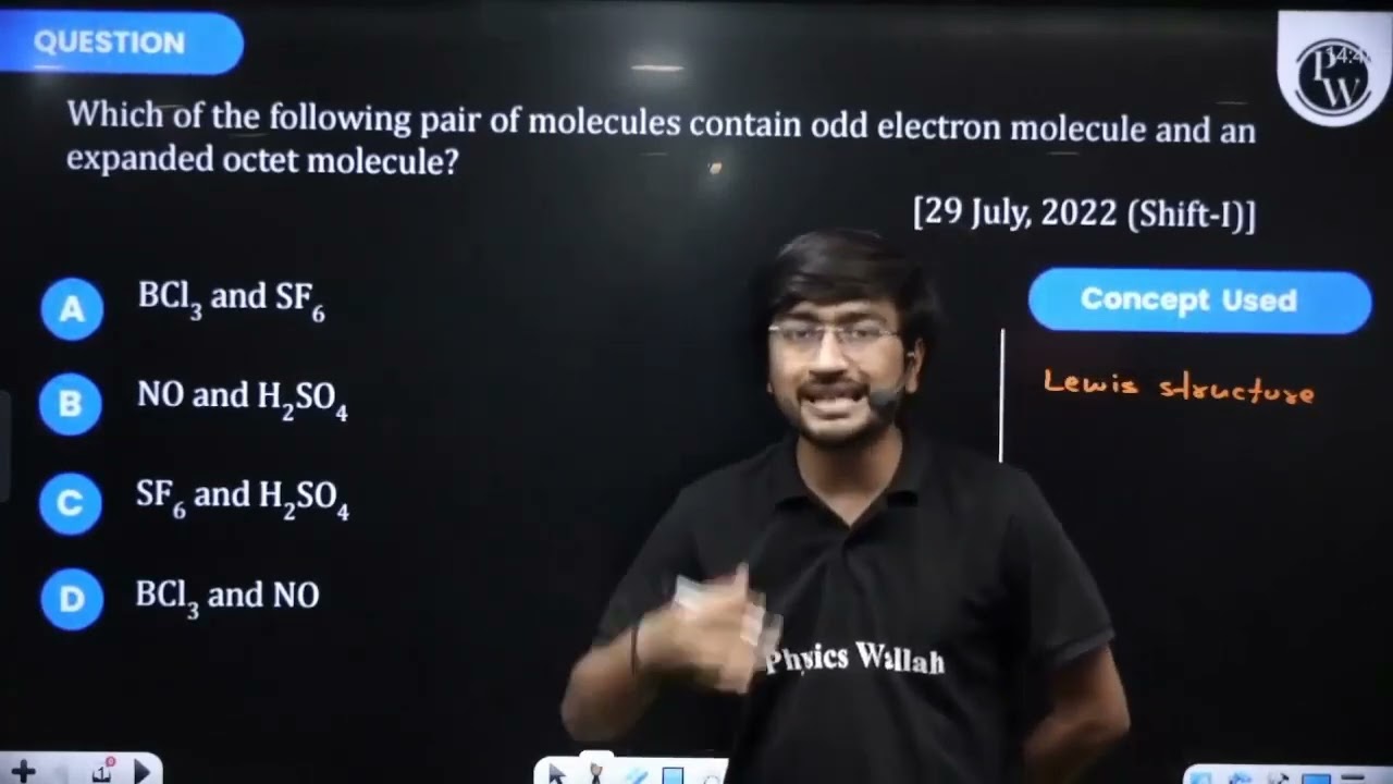 Which of the following pair of molecules contain odd electron molecule and an expanded octet mol....