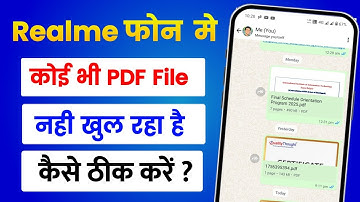 Realme Phone Me WhatsApp Par PDF Nahi Khul Raha Hai | whatsapp PDF Open Nahi Ho Raha Hai