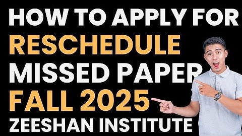 How to Apply for Reschedule Missed Paper? | VU MID Term Exams Fall 2025