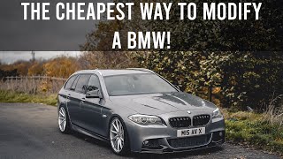 Modified BMW 5 Series F11 on a budget! The cheapest way to modify your car!