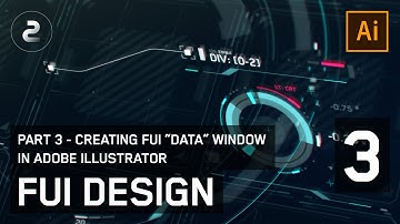 FUI Design - Part 03 - Creating FUI "Data" Window in Adobe Illustrator (Time-lapse)
