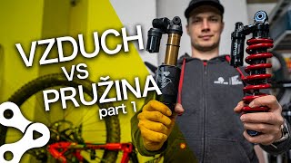 JE LEPŠÍ VZDUCHOVÝ ALEBO PRUŽINOVÝ TLMIČ? POROVNANIE! | BIKE MISSION