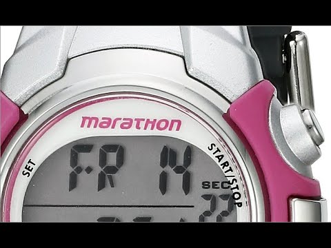 Timex Women's T5K646M6 Marathon Digital Display Quartz Grey Watch - YouTube
