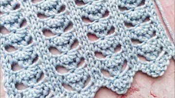 Красивый ажурный узор спицами для летних топов, туник, сарафанов