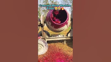 Concrete Mixer Machine में Holi 😂🤣🫟🔥#construction #holi #holispecial #shorts #ytshorts #shortsfeed