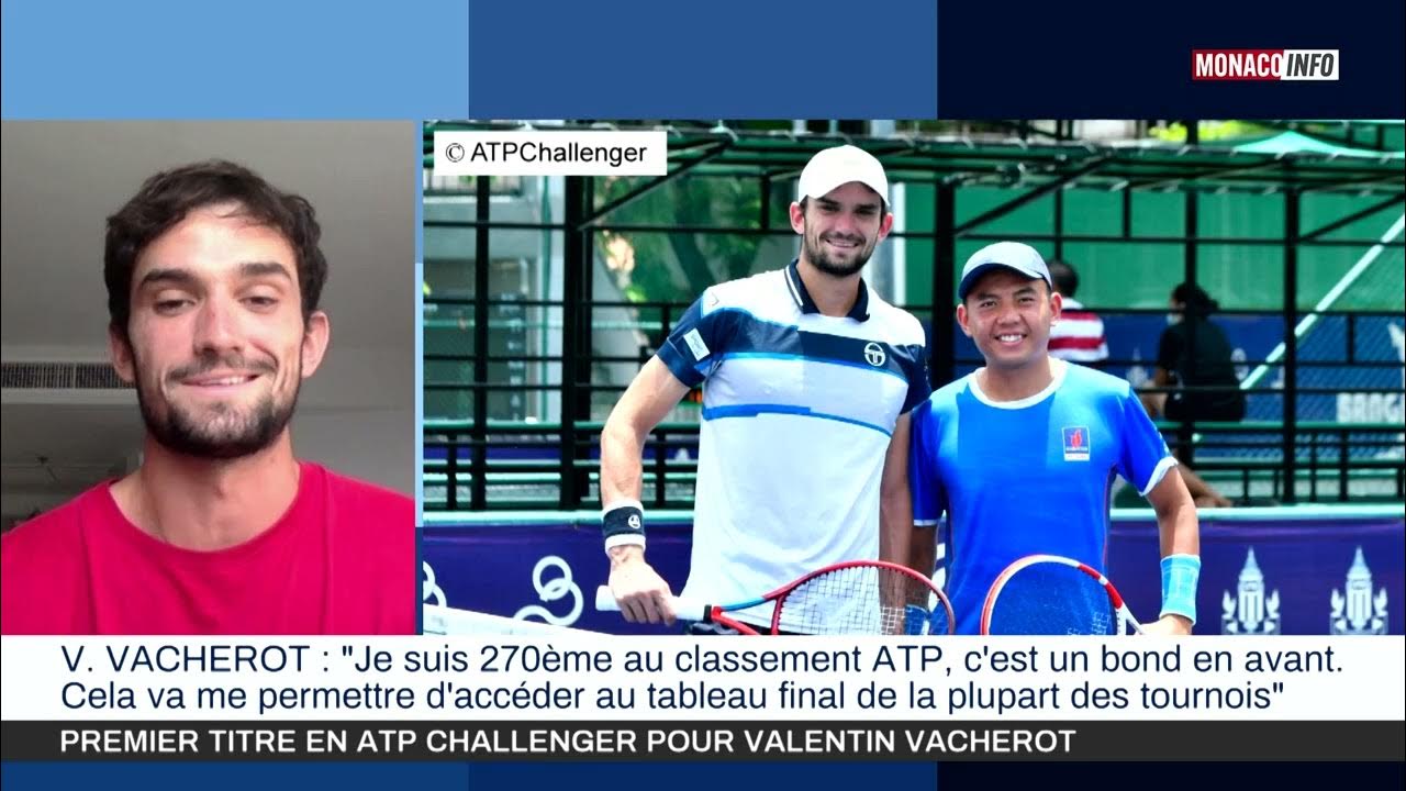 Tennis : Premier titre en ATP Challenger pour Valentin Vacherot - YouTube