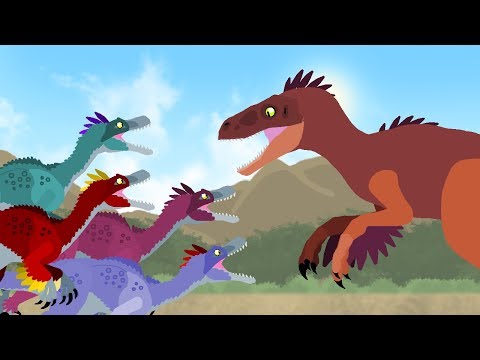Dinosaurs cartoons battles: Velociraptor vs Utahraptor | Dinosaurs Fighting - DinoMania