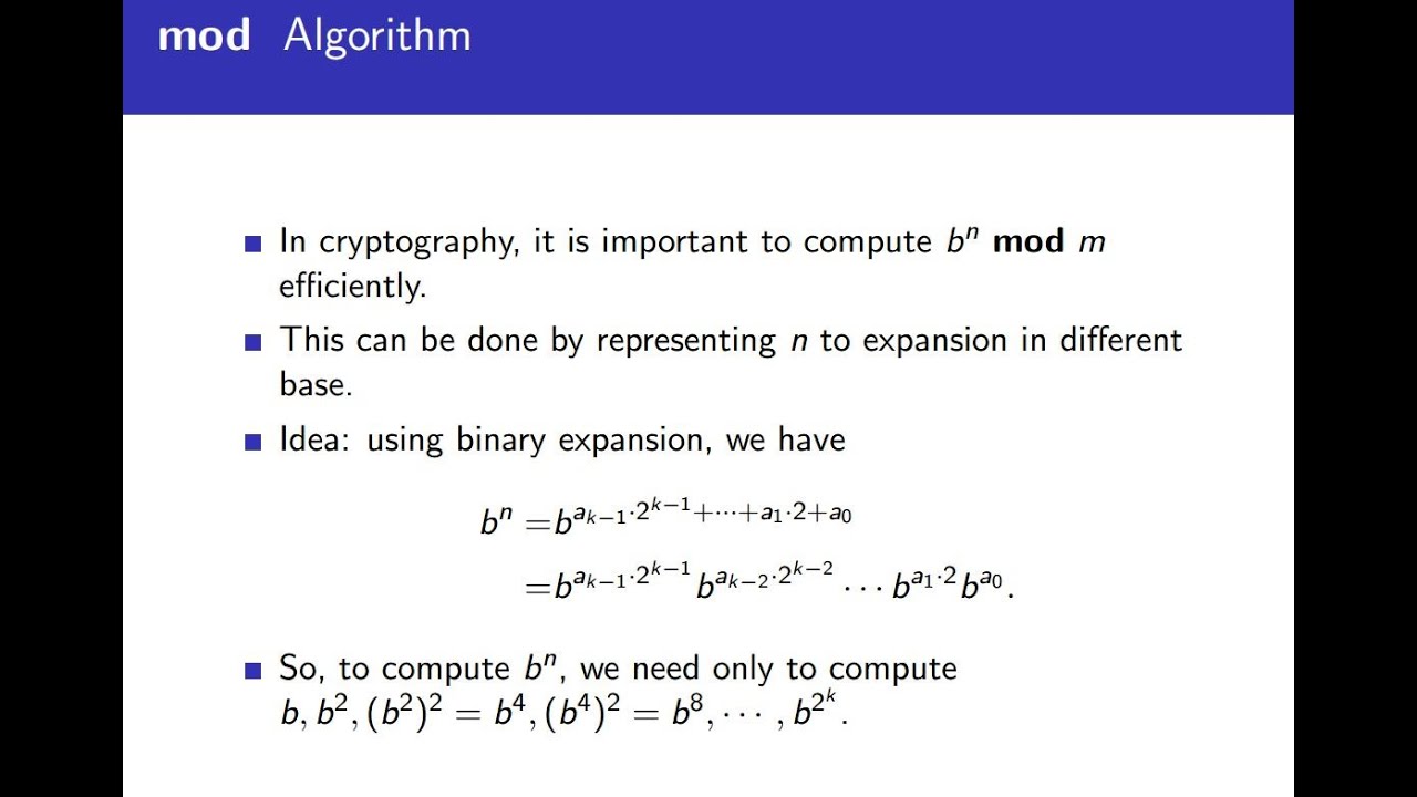 Week 5.4. mod algorithm - YouTube