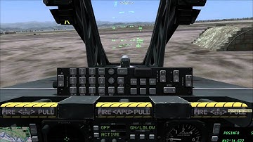 DCS A-10C landing with 100 knots of wind directly across the runway!