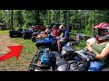 Crazy group ride ends in Disaster! Polaris Sportsman1000 can't Swim.