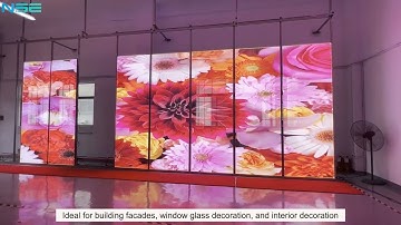 High Pixel and High brightness P2.8 transparent LED display customized display