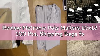 Review Metronic Poly Mailers 10x13 100 Pcs, Shipping Bags for Clothing, Strong Adhensive Mailing Bag