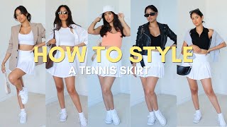 15 WAYS TO WEAR A TENNIS SKIRT | SUMMER AND FALL OUTFIT IDEAS