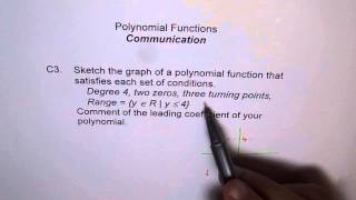Sketch Graph From Given Condition C3