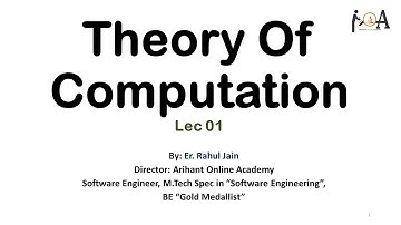 Theory Of Computations | TOC Lec-01 | GATE, NET & Engineering Computer Science