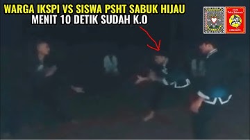 Warga Ikspi Lampung Vs Siswa Psht Sabuk Hijau, Baru 10 Detik Sudah KO