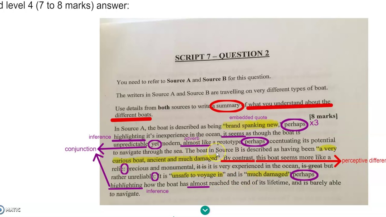 AQA GCSE English Language Paper 2 Question 2 Model Answer ...