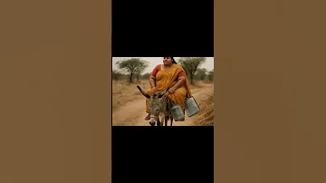 Fat Woman Riding Donkey 