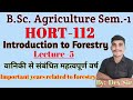 HORT-112 वानिकी से संबंधित महत्वपूर्ण वर्ष (Important years related to forestry) lec.-5 #forestry