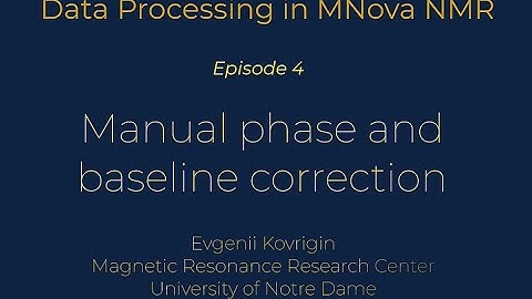 Phase and baseline correction in MNova NMR