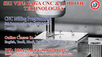 Cnc Milling Sub Programming Lesson 2 - Cnc Milling Programming Tamil - Cnc milling Machine Operation