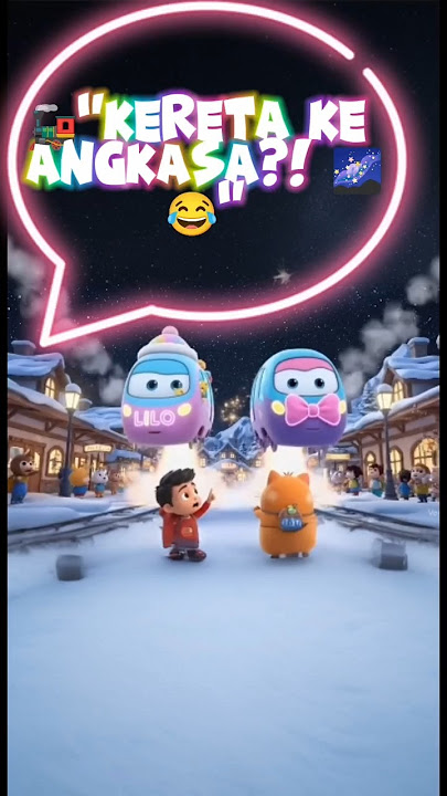 🚀 LILO DAN BILLO TERBANG KE ANGKASA, RAFI & OYEN PANIK! 🐱🚂🌌#short #kartunanak