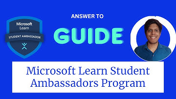 Microsoft Learn Student Ambassadors Program || GUIDE || Application