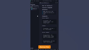 Backup and restore mongodb database.
