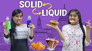 😱Mixing SOLID & LIQUID Food Together😜 || Crazy Food Challenge😅 || Preetha Ammu || Ammu Times ||