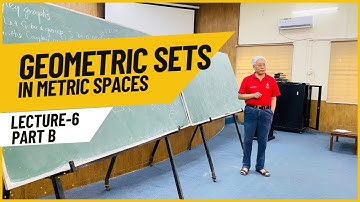 Lecture 6 (Part B), Geometric Sets in Metric Spaces by Prof Sheng Bau