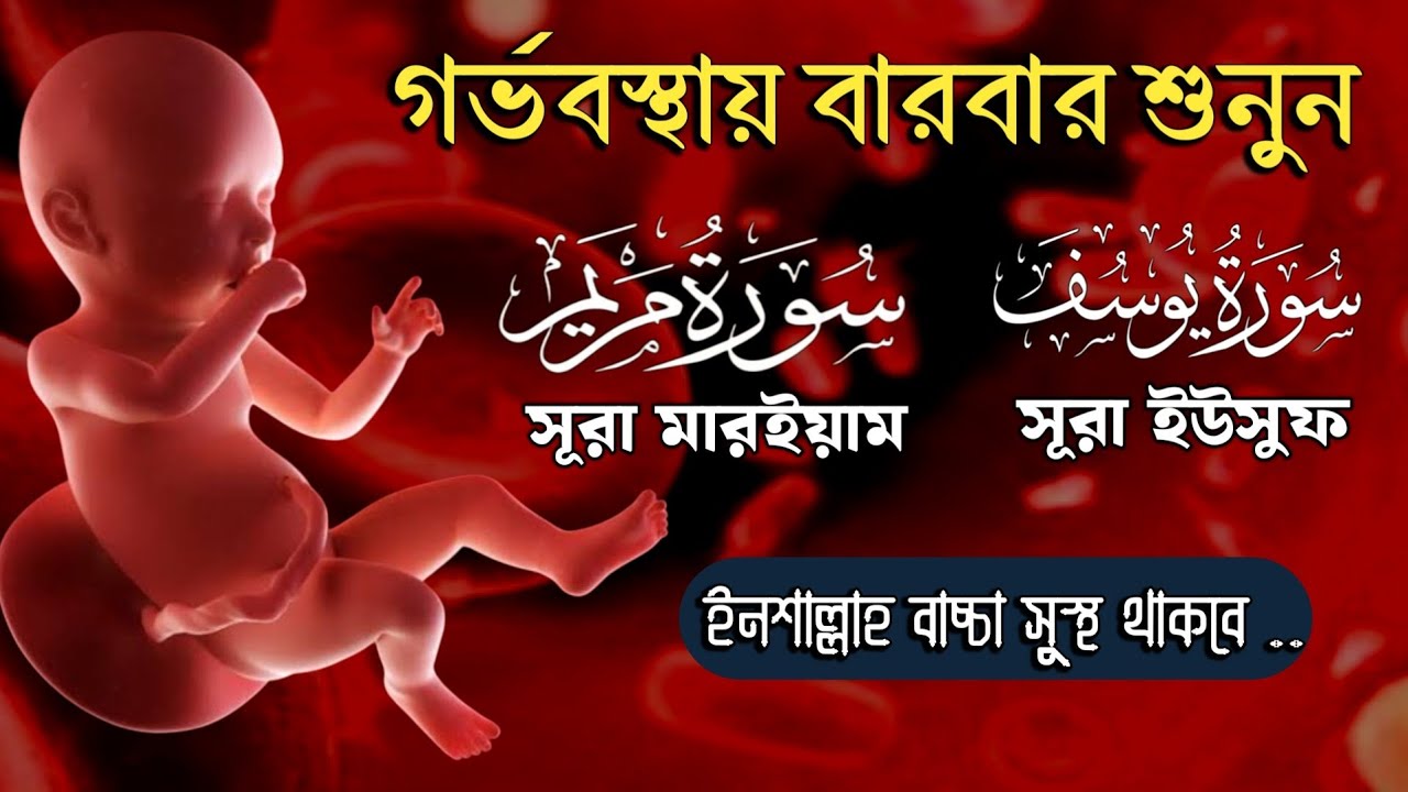 গর্ভাবস্থায় সন্তানকে সুস্থ রাখতে শুনুন সূরা মারিয়াম ও সূরা ইউসুফ | Surah Mariyam and Surah Yusuf