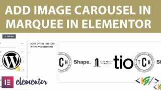 How to Add Images in Marquee Style using Advanced Carousel in Elementor WordPress