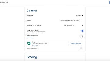 Google Classroom: Settings