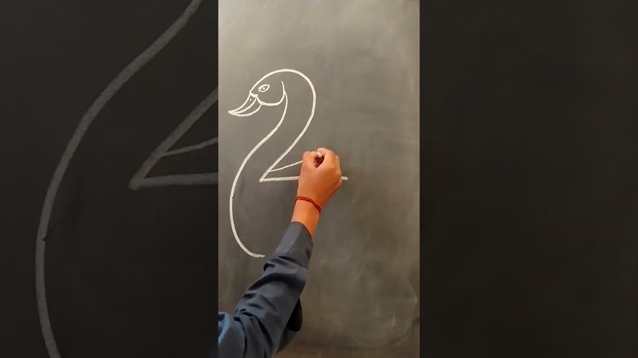 "2' se how to make Hans drawing. Hans ka Chitra banana 