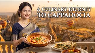 Indo-Turkish ASMR Breakfast in Cappadocia: Menemen, Potato Sucuk, Gözleme & Mint Yogurt