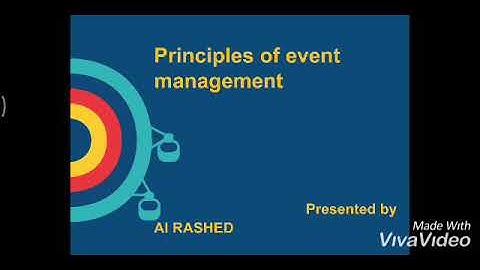 Principles of event management