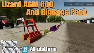 Lizard AGM 600 And BigBags Pack. / FS22 mod for all platforms