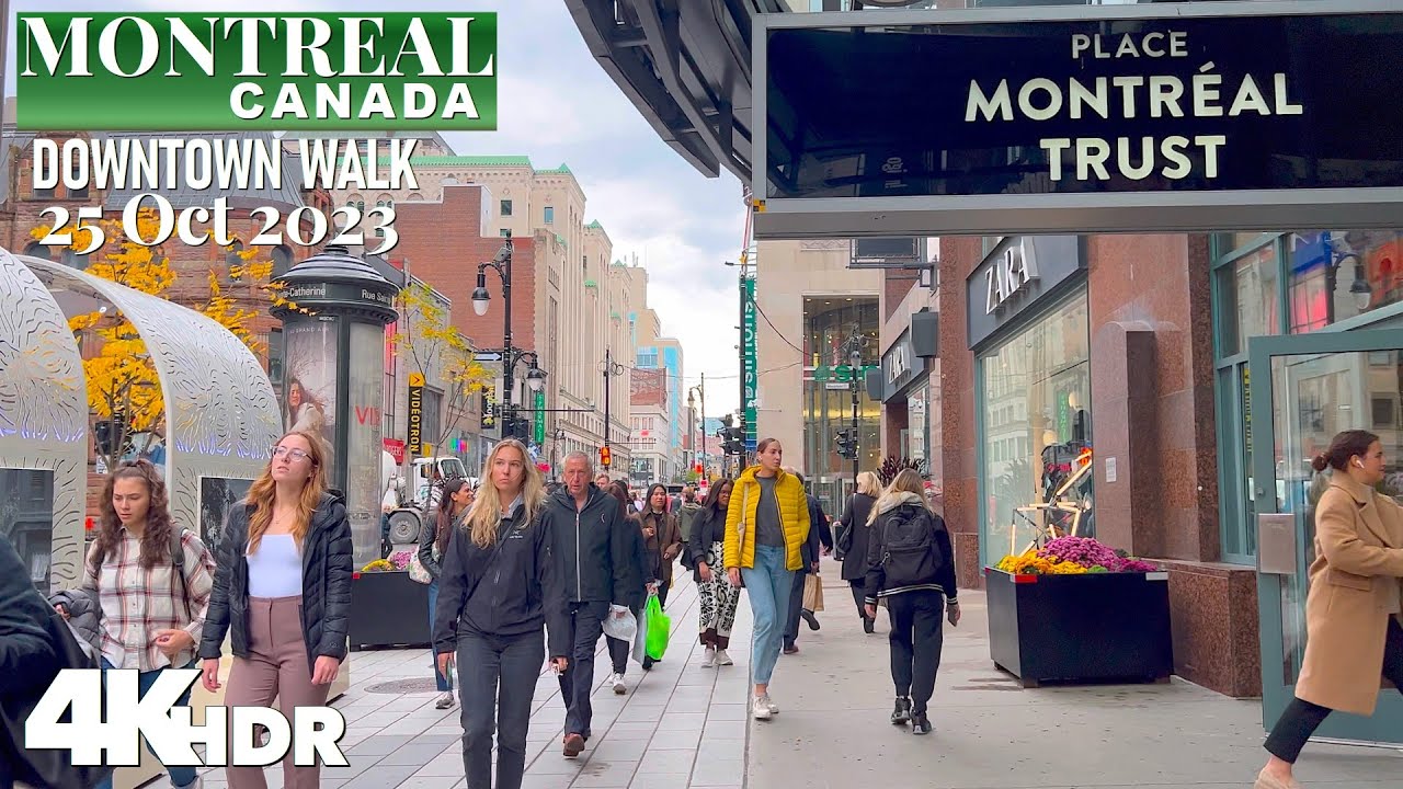 Montreal Canada 🇨🇦 Walking Tour in 4K UHD (HDR) 60 fps | Montreal ...