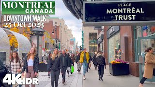 Montreal Canada 🇨🇦 Walking Tour in 4K UHD (HDR) 60 fps | Montreal Quebec Canada