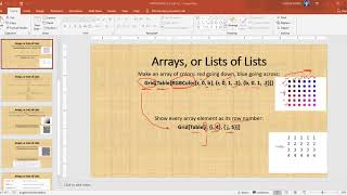 Arrays (Lists of Lists) in Mathematica