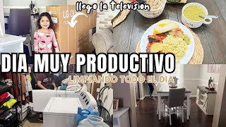 ✨POR FIN LLEGO LA TELEVISIÓN|✅ DÍA DE MUCHA LIMPIEZA EN MI HOGAR | | RECETA DE POLLO ADOBADO FRITO