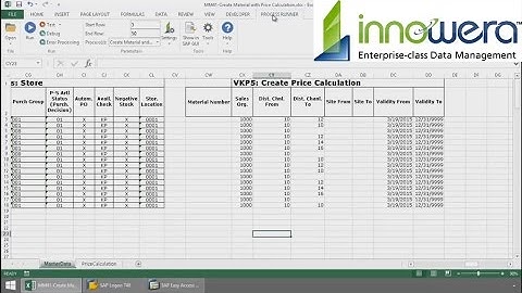 MM41 & VKP5 - Create Material and Create Calculation From Excel