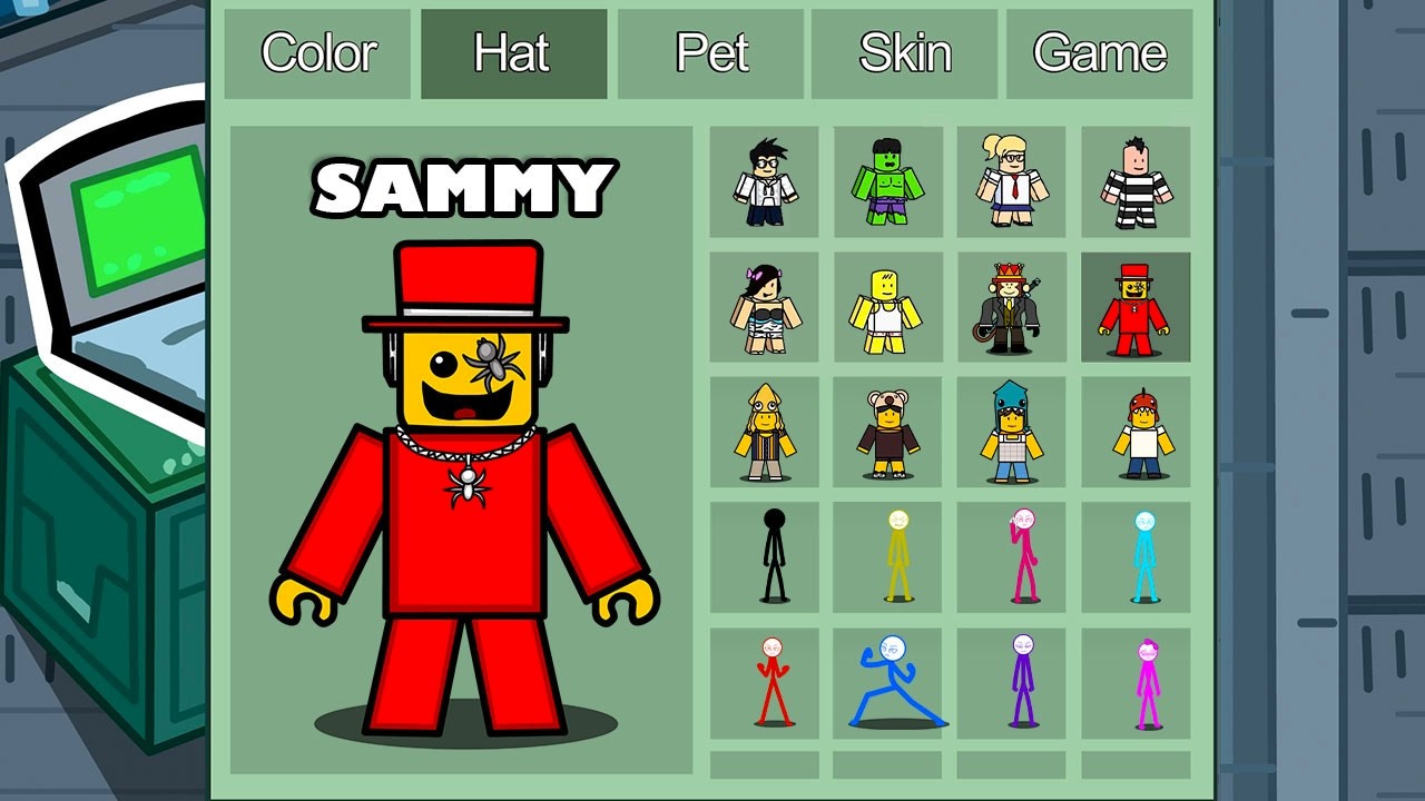 Sammy (Steal a Brainrot) in Among Us ◉ 1000 iQ impostor